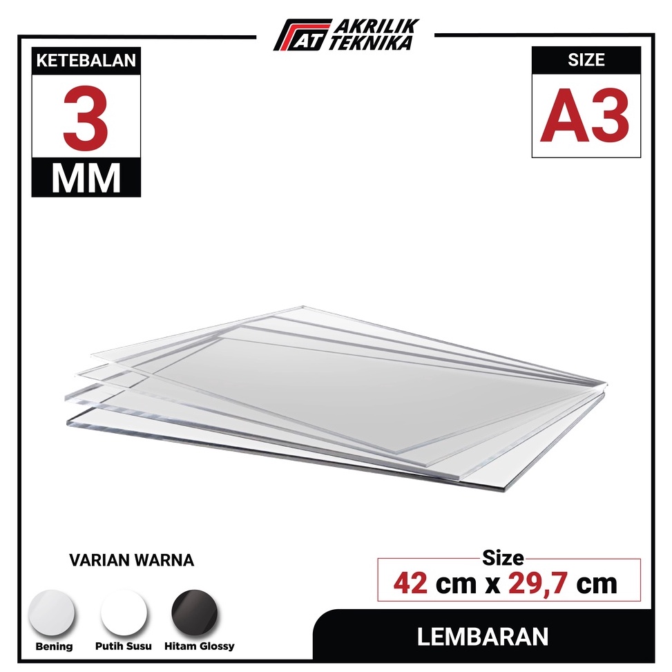 

L44r11s LEMBARAN AKRILIK A3 3MM ACRYLIC GROSIR BERKUALITAS Bring it back