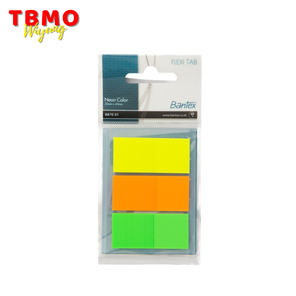 

TBMO Bantex Flexi Tab / Sticky Note / Index 3 Neon Colour 8870 01