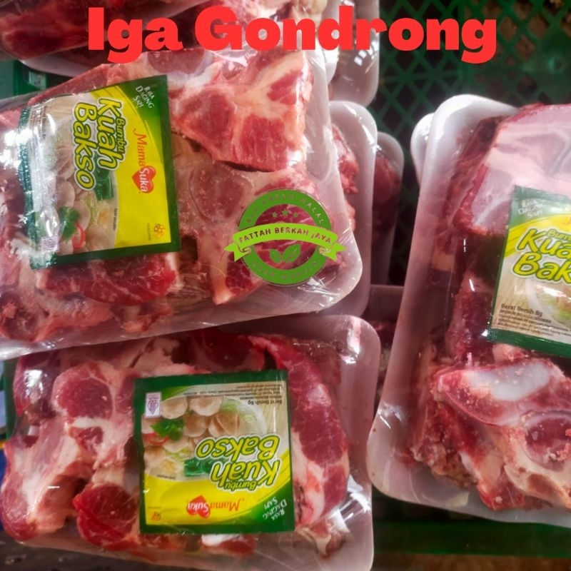 IGA GONDRONG 1 KG / Backbone Tulang Punggung Sapi / Iga Gondrong Sapi 1 kg termurah