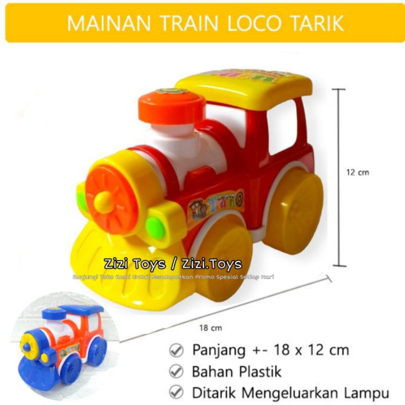 Mainan Kereta Berjalan Atau Kereta Api Mainan Tarik Kado Mainan Anak Laki Laki