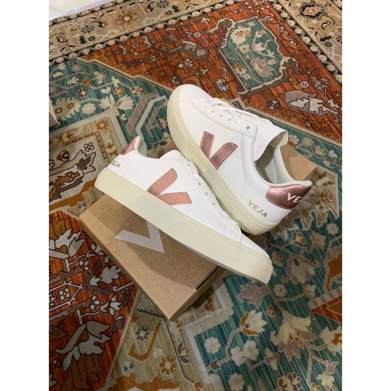 VEJA CAMPO ROSE GOLD LEATHER ORIGINAL
