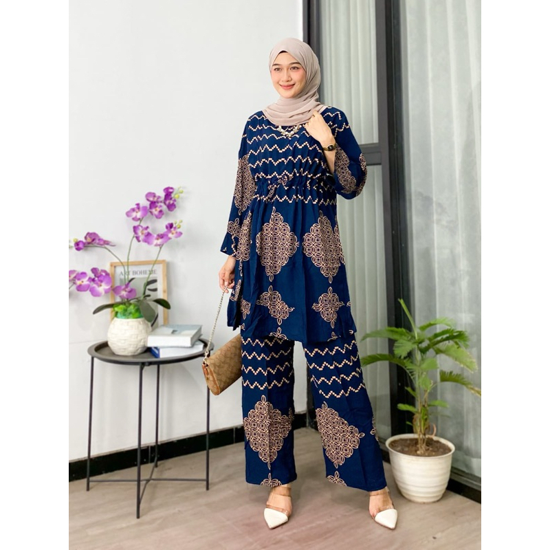 One set tunik sonya jumbo rayon premium