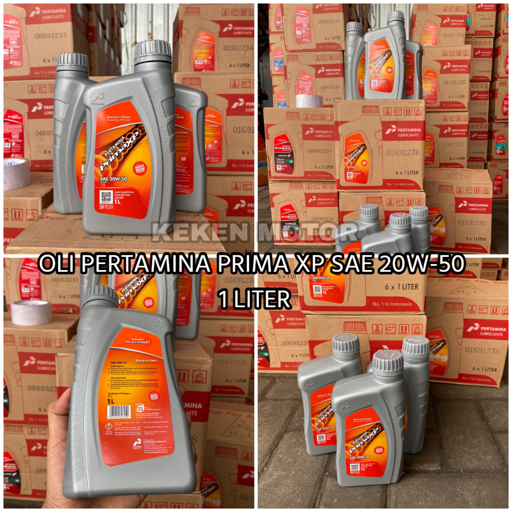 PRIMA XP SAE 20W-50 OLI MOTOR DAN MOBIL 1 LITER || OLI PRIMA XP 20W-50 1 LITER