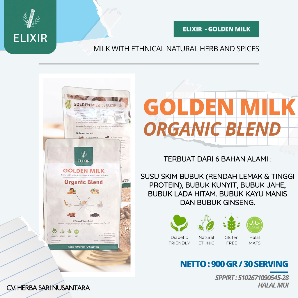 

Golden Milk by Elixir - Susu Jamu Herbal