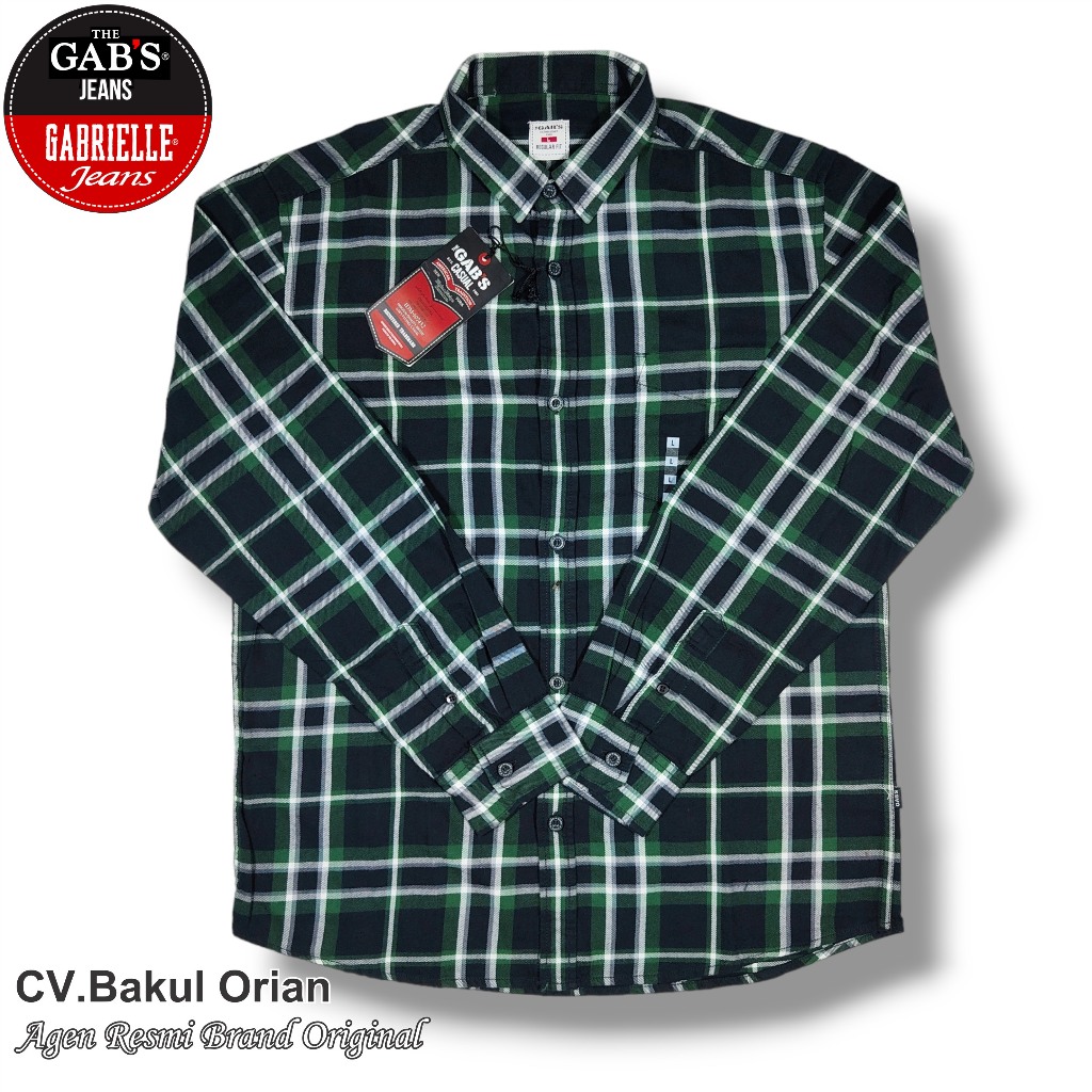 Kemeja Flanel Pria  Baju Cowok Gabrielle Regular - HA031149RU