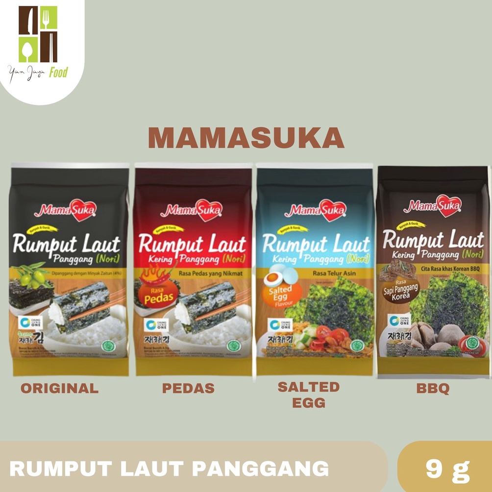 

T3rbaru Rumput Laut Panggang Mamasuka Original / Pedas / ed Egg / BBQ [300]
