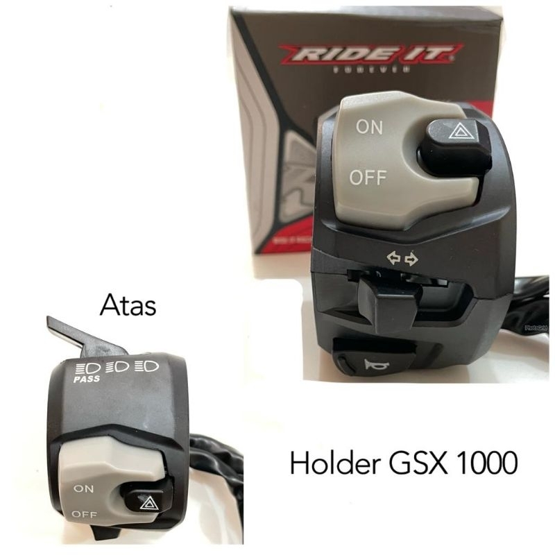 HOLDER SAKLAR SWITCH TOMBOL KIRI MOGE GSX 1000 RIDE IT ORIGINAL GSX1000 TANPA MODUL