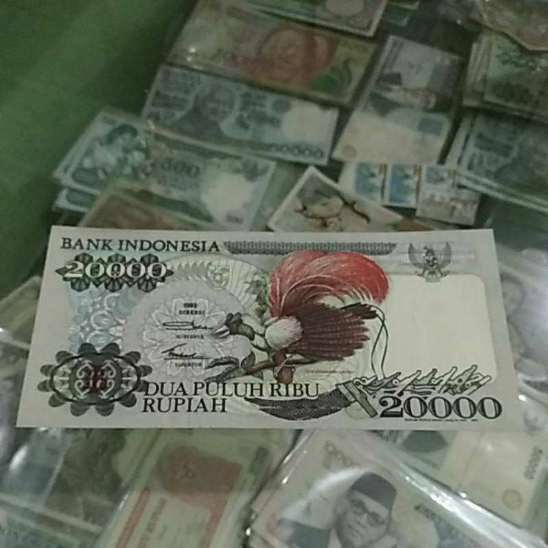 uang kuno 20000 cendra 1992/1994 asli