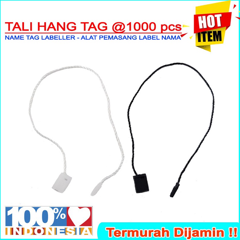 

Terbaru.. [1.000pcs] TALI HANG TAG Hitam Putih LABEL BAJU PAKAIAN Benang Nylon Tag Rope Murah Tali Hangtag String Handtag LOCK PIN LOOP PIN (1.000pcs) DQQ