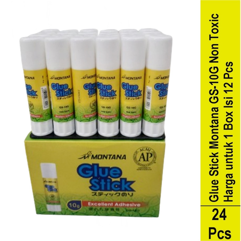 

Glue Stick / Lem Kertas Montana GS-10G isi 24 Pcs Non Toxic