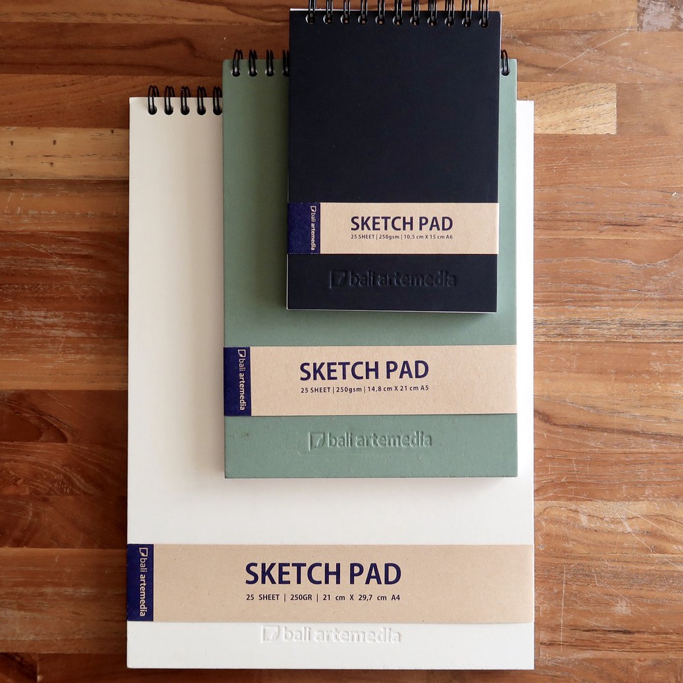 

Sell3r Sketch Pad Bali Artemedia A6 / A5 / A4 / Sketchbook Drawing Pad Spiral Seller Now