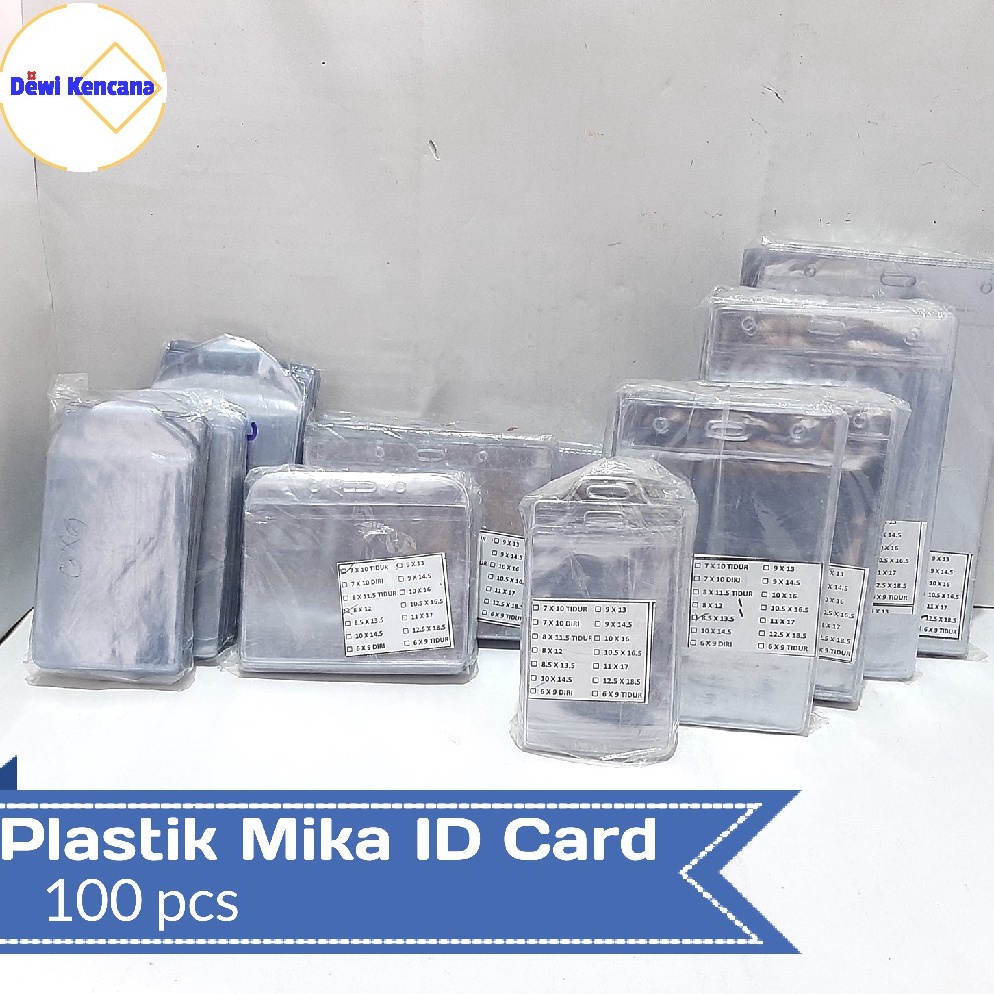 

[☂Y88(] Plastik Mika Name Tag ID Card 100pcs Dijamin Ori