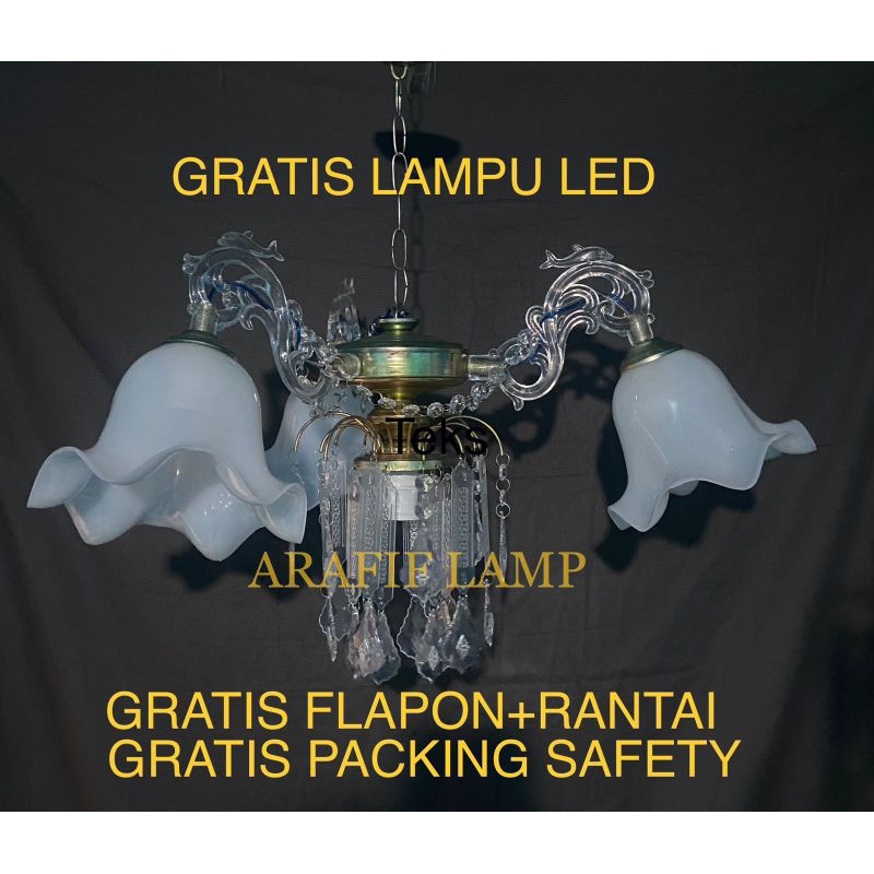 lampu hias gantung/lampu hias 4 bohlam/lampu hias gantung murah/lampu hias gantung mewah