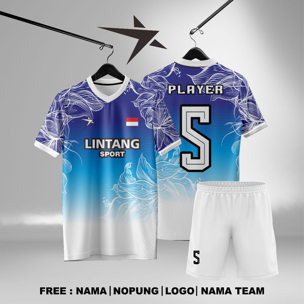 Baju Jersey Full Printing Futsal Volly Bola Sublim HD Custom Nama Nomor