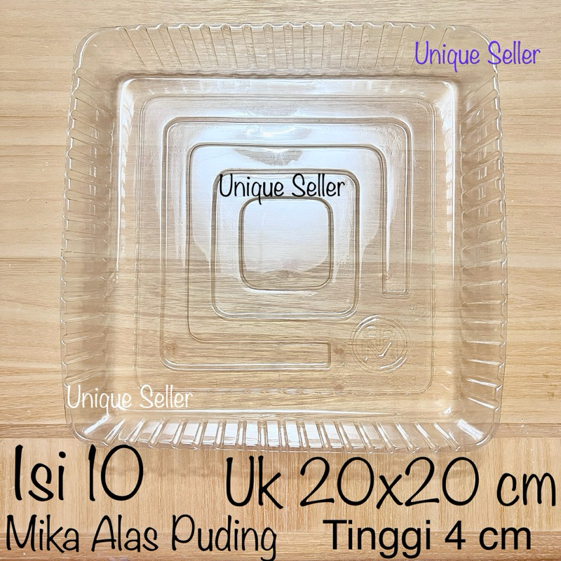 [Isi10] Mika Alas Puding KOTAK 20x20 cm / Mika Alas Tatakan Kue Puding Bolu KOTAK 20x20cm / Mika Wad