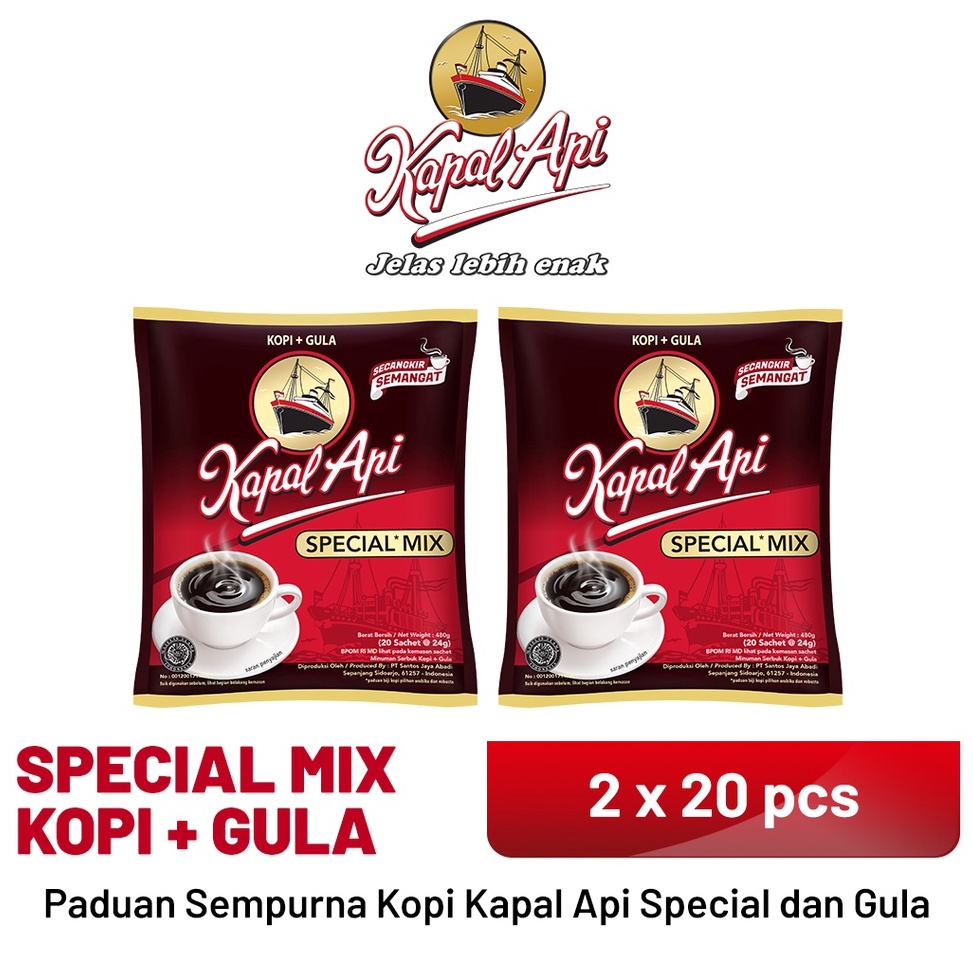 

[☺D87@] KAPAL API Special Mix 2 Bag (20 x 23 gr) Flash Sale