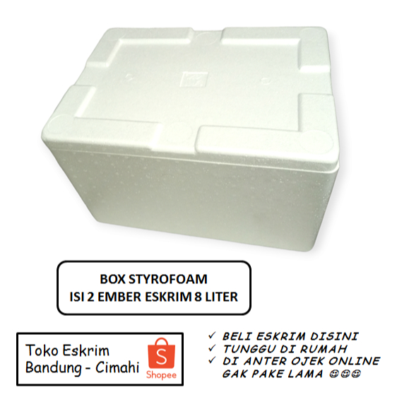 Styrofoam Box Pendingin Eskrim Isi 2 Eskrim 8 Liter Toko Eskrim Bandung Cimahi