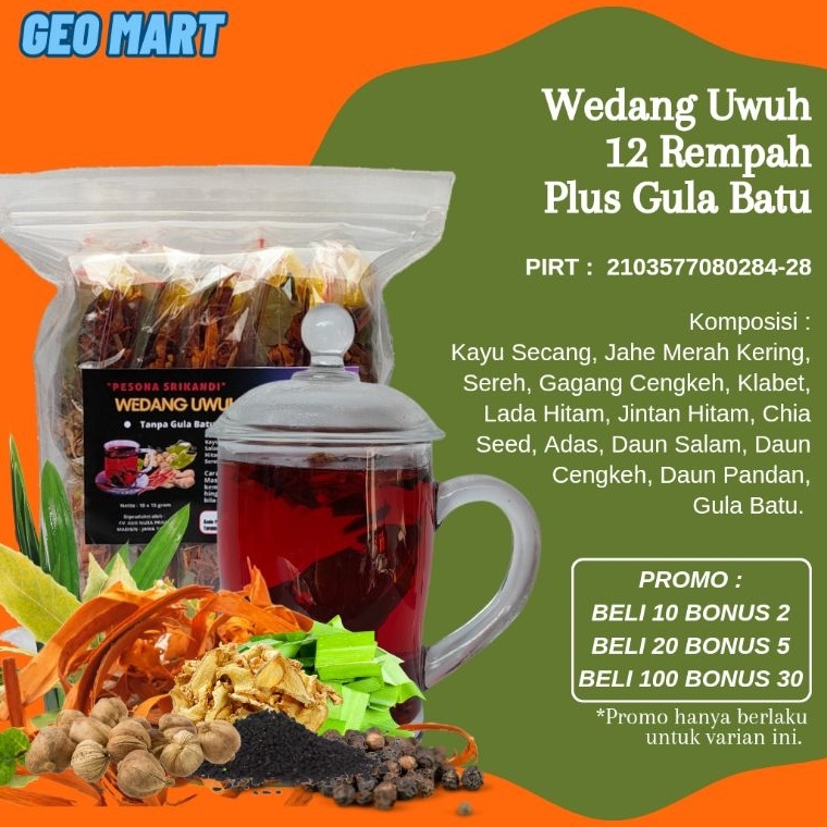 

Re4dy 10 pcs Pesona Srikandi Wedang Uwuh 12 Rempah Diskon