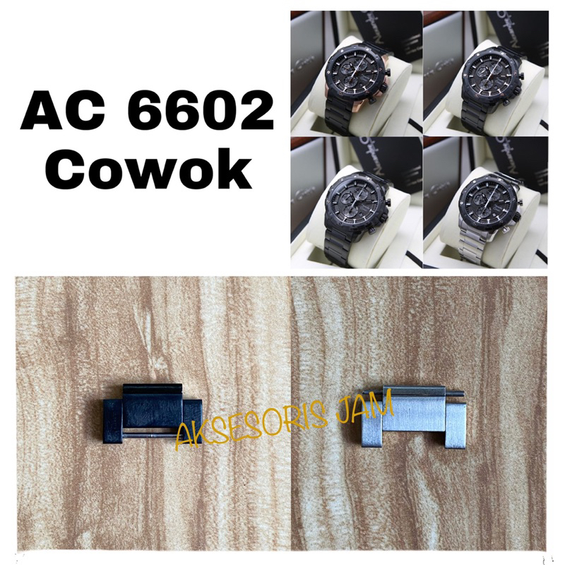 Sambungan Tali Rantai Jam Tangan Alexandre Christie Original AC 6602 Cowok