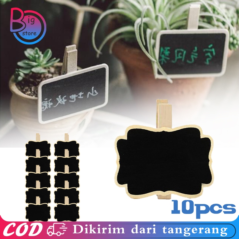 

10pcs/Set Mini Chalkboard Mini Blackboard Papan Tulis Kapur Kayu Papan Kapur Menu Cafe