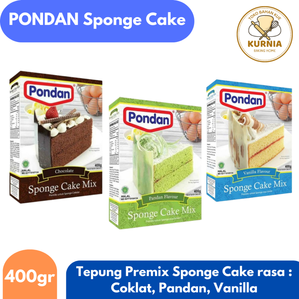 

PONDAN PREMIX TEPUNG SPONGE CAKE 400gr