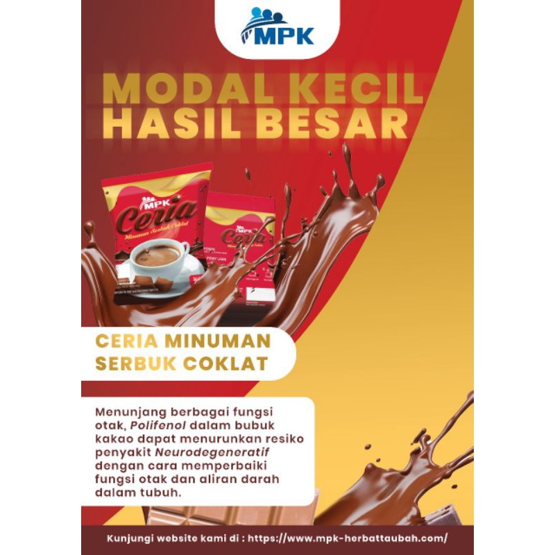

MPK coklat Ceria attaubah isi 10 sachet