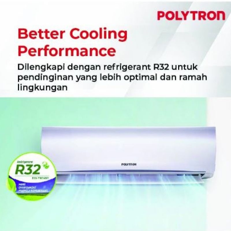 POLYTRON AC DELUXE 2 PAC 09VH PAC09 09 VH PAC09VH AIR CONDITIONER CONDITIONING SPLIT LOW WATT HEMAT 
