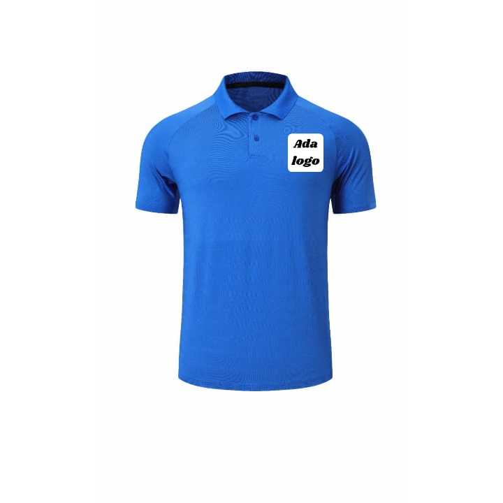 BAJU OLAHRAGA PRIA / PAKAIAN OLAHRAGA PRIA / KAOS DRY FIT / KAOS POLO SHIRT BIRU BCA A870#
