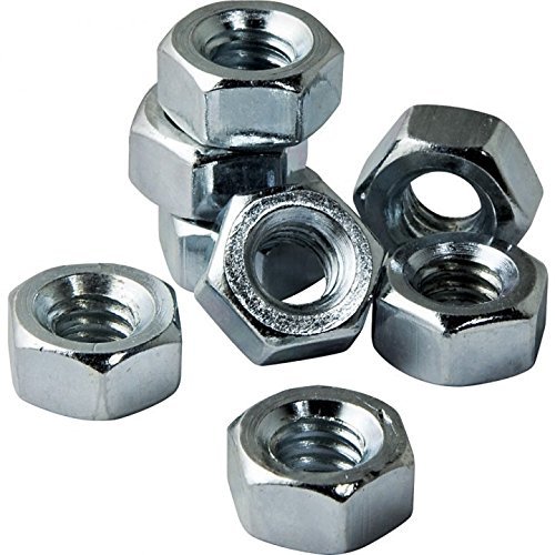 Nut MUR hole 5 mm 5mm hex hexagonal besi metal silver