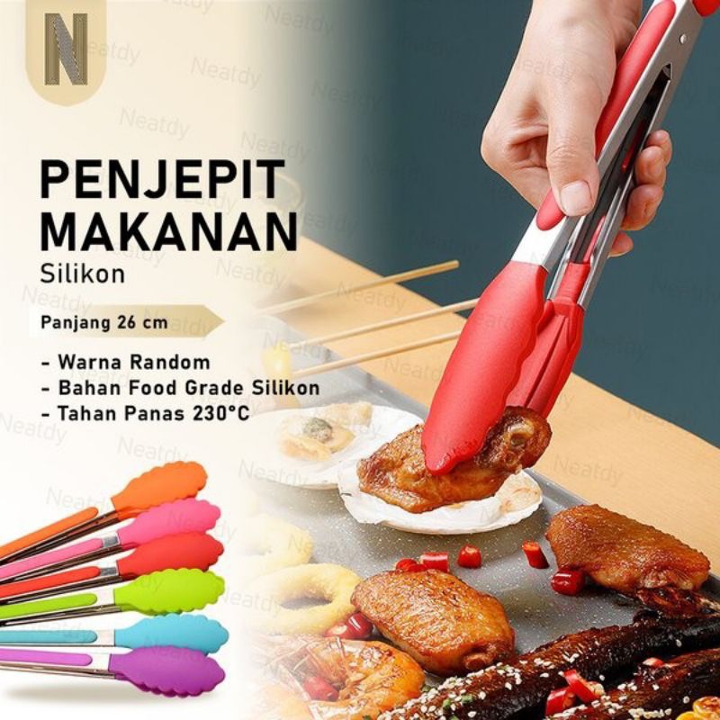 penjepit makanan capitan silikon tahan panas