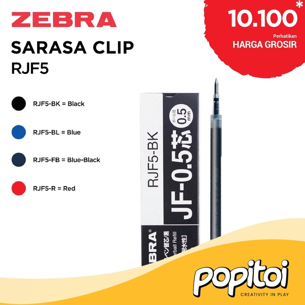 

[COD EB91] ZEBRA SARASA 0.5 mm RJF5 Gel Pen 0.5mm Refill Isi Ulang Pulpen 0,5 0,5mm Ready ̿\