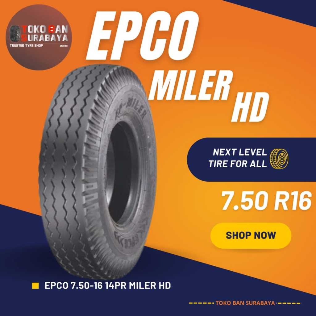 ban TRUK EPCO 750 R16 14PR 750R16 750/16 750/R16 750-16 14 PR R16 R 16 HD MILER (heavy duty)