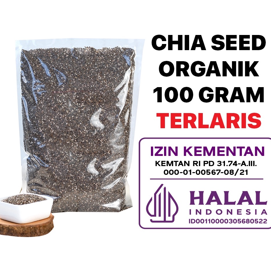 

[KODE T7P7A]anic Chia Seed 100 GRAM /anik
