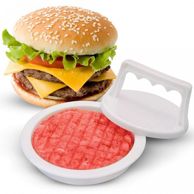 Alat Press Cetakan Pencetak Pembuat Daging Burger Hamburger Roti Sandwitch Bentuk Bulat