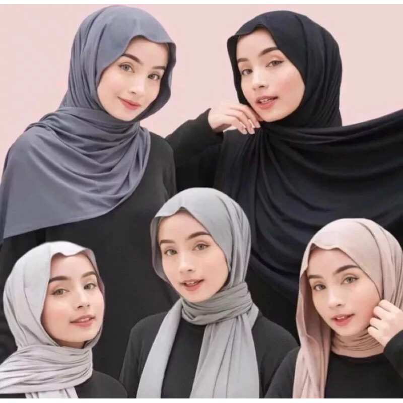 HWG - Wear Pashmina Kaos jersey Pashmina Hijab Kekinian / pashmina meleyot