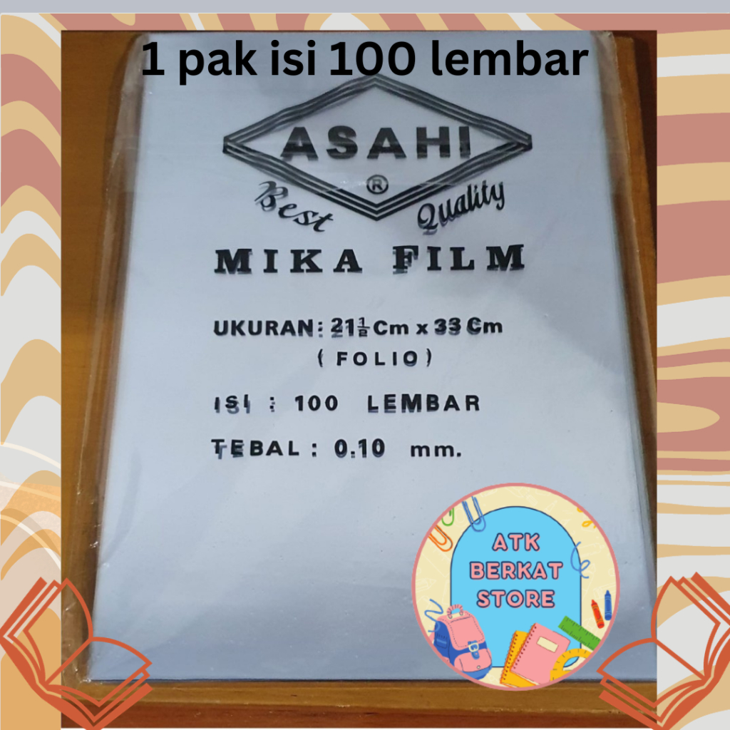 [100 pcs] Cover mika plastik jilid tebal 0.10 mm