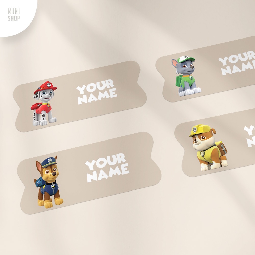 

Stiker Nama Custom Waterproof Paw Patrol ( Chase Rubble Marshal Rocky )