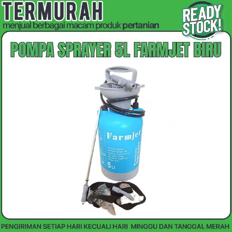 [H7A37] POMPA SPRAYER 5 LITER FARMJET BIRU (POMPA SPRAYER 5 LITER) Harga Termurah