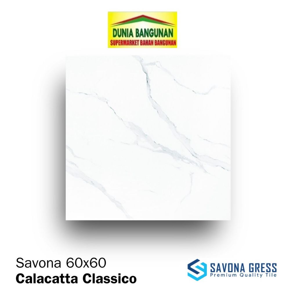 Savona Calacatta Classico 60X60 Granit Lantai
