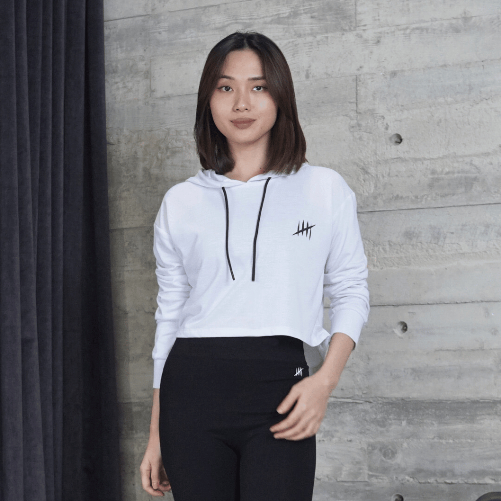 DONSON Hoodie Crop Lengan Panjang Wanita Jumper Bahan Comfort Polyester Lari Olahraga