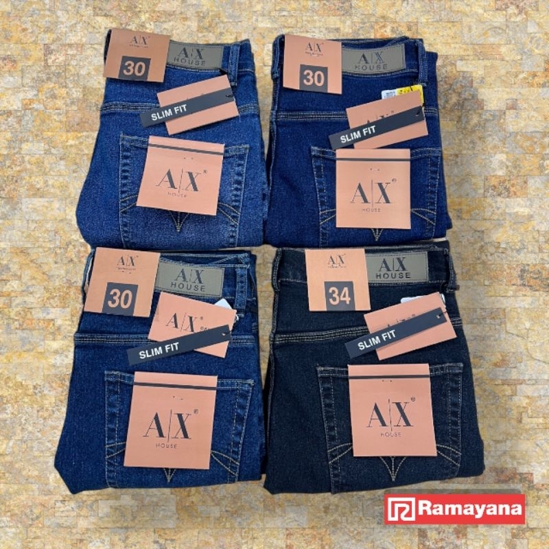 AX HOUSE - Celana Jeans Pria Slim Fit Strertch Original New Ax House