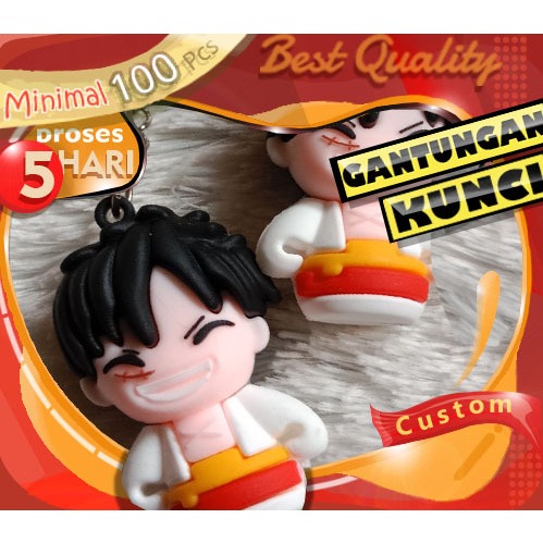 Pusat gantungan kunci karet rubber custom promosi keychains rubber custom murah bandung desain 3D ak