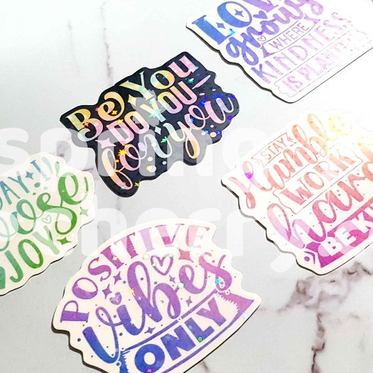 Sparkling Positive & Motivational Quotes [SPRINGCHERRY] journaling planner laptop waterproof premium