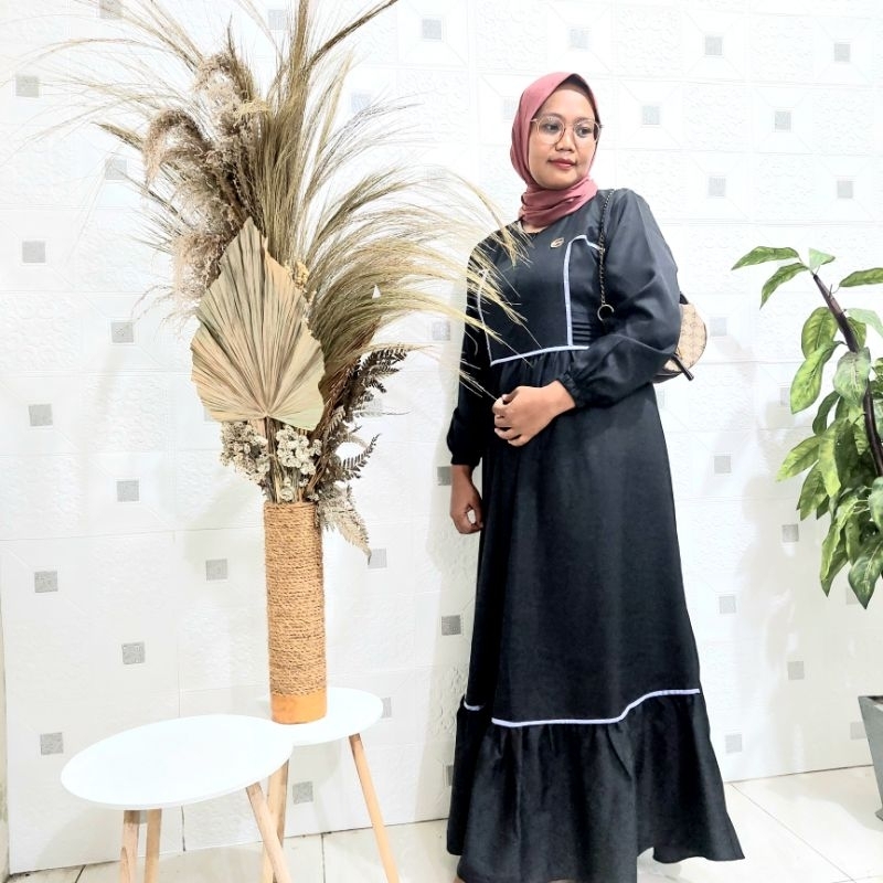 Dress gamis katun madinah  terbaru