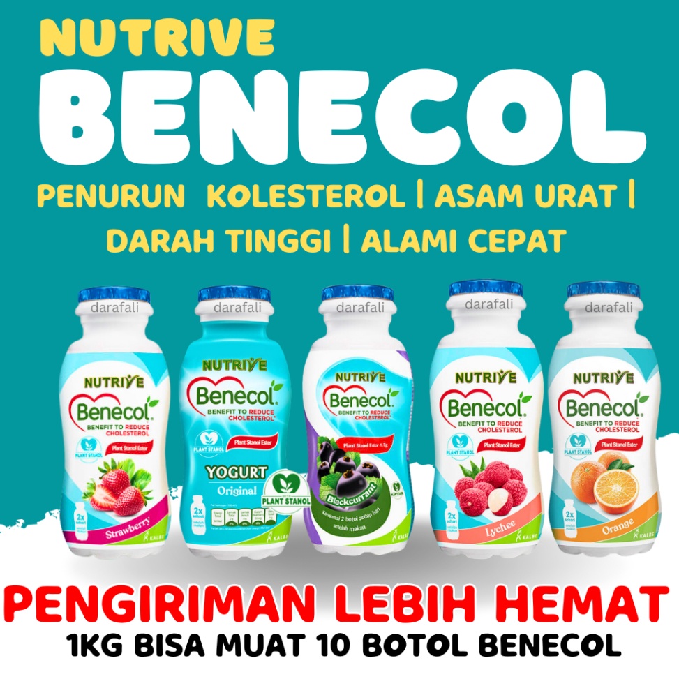 

[KODE VHQJK] 5 Botol Nutrive Benecol Penurun Kolesterol | Kolesterol | Asam Urat | Darah Tinggi | Alami Cepat | Rasa Orange | Yogurt | Lychee | Blackcurrent