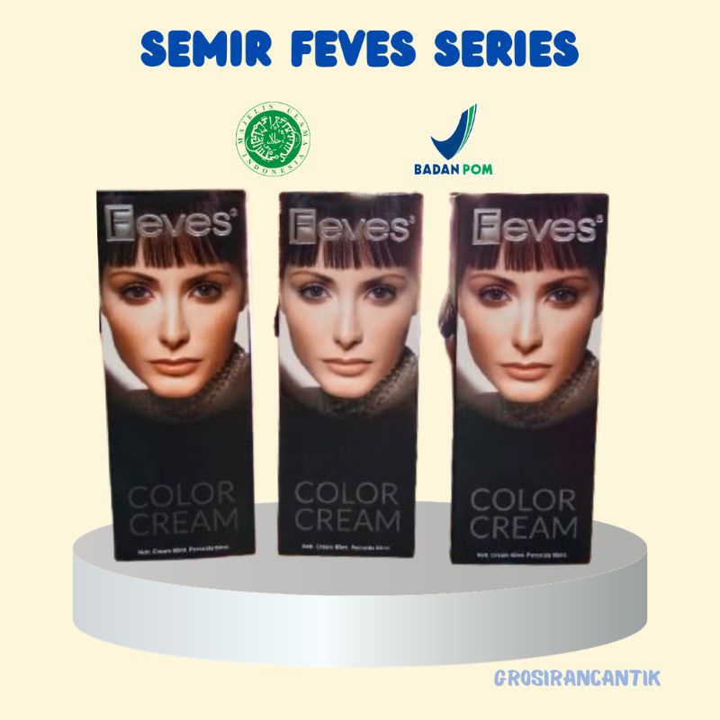 (COD) SEMIR FEVES SERIES | HAIR COLOR CREAM 60ML | BLACK | BLUE BLACK | COFFE | PEWARNA RAMBUT
