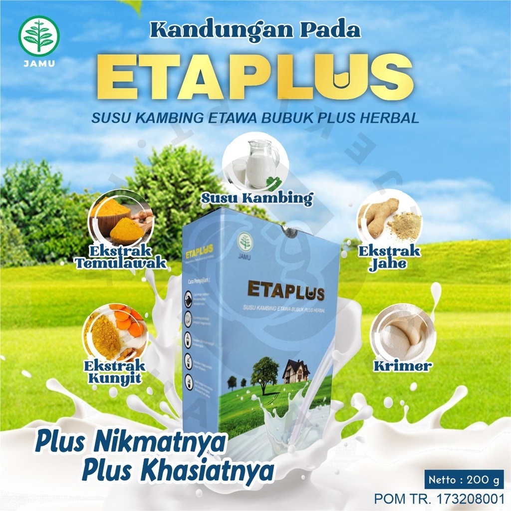 

ETAPLUS SUSU KAMBING ETAWA BUBUK HERBAL BPOM