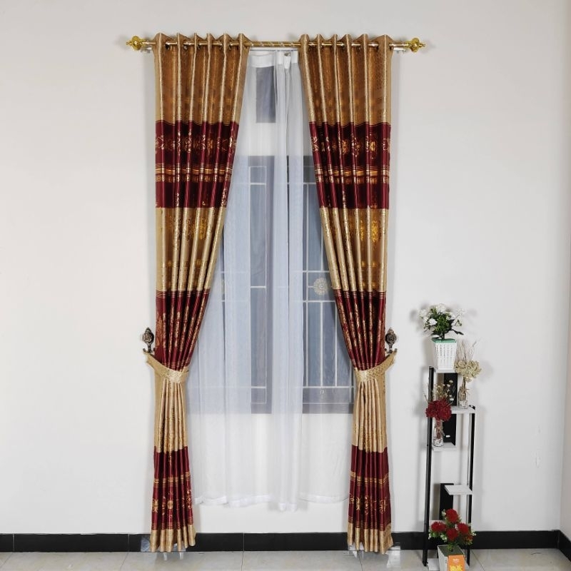 Gorden Kamar Gorden Jendela Gorden Motif Batik Mewah