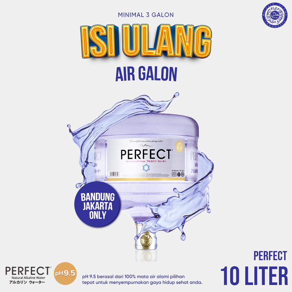 

[♙B36&] Isi Ulang Air Galon Perfect Alkaline Baru Restok