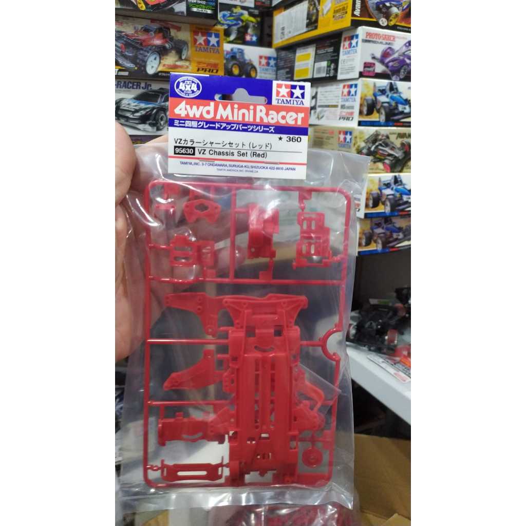 TAMIYA 95629 VZ CHASSIS SET PASTEL BLUE  / 95630 Red - gearbox - chassis - Bushing